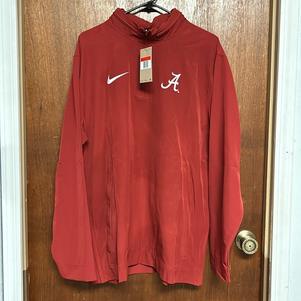 NIKE ALABAMA CRIMSON TIDE 1/4 ZIP COACH JACKET MENS LARGE